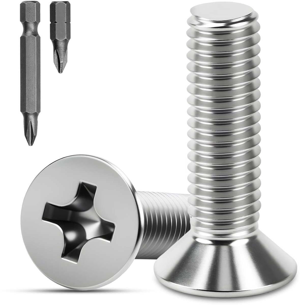 20 stuks verzonken binnenzeskant M8 x 25 mm verzonken schroeven A2 V2A | Platte kopschroeven roestvrij staal 304, M8 kruiskopaandrijving, hekschroeven, apparaten, machines, meubels