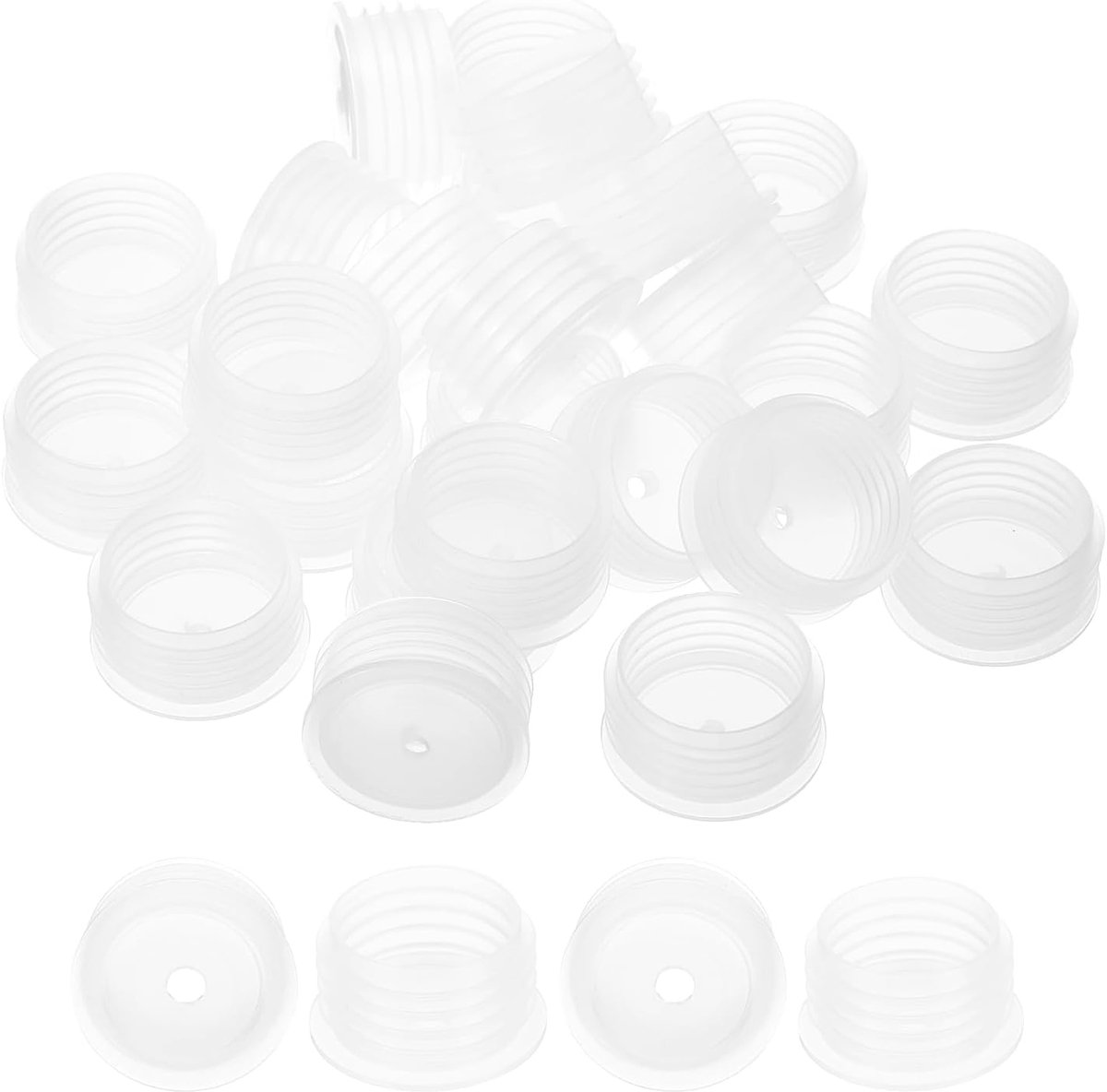 Fles Adapter 1.04"/25mm, 25 Stks Press in Bottle Adapter Plugs voor Orale Dispensers Vloeibare Olie Plastic Glazen Flessen Stopper, Helder