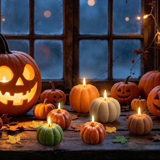 Mal herfstpompoen, siliconen vorm voor doe-het-zelf kaarsen, zeep, handwerk (A) - Herfstdesign, hars, doe-het-zelf, Thanksgiving, knutselen, multifunctioneel — afbeelding 3