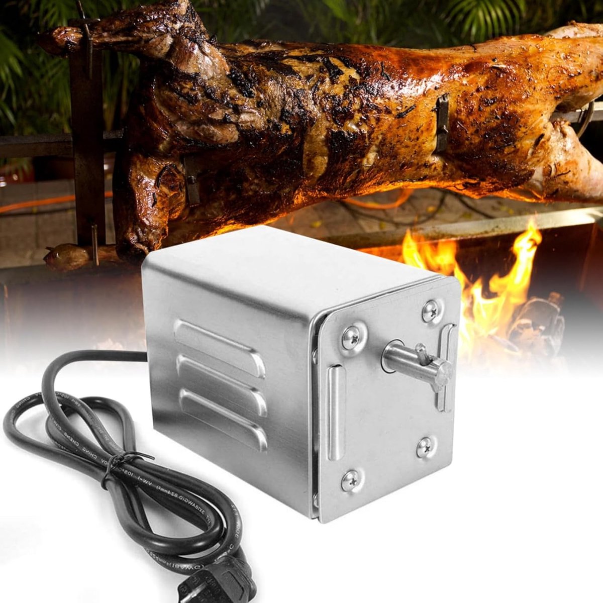 Grillmotor voor grillspit 220V SP-S40 Rotisserie Roaster Grill Grillmotor 50-70kg roestvrij staal BBQ Grill Accessoires Braadpan Elektromotor Geit Varken Kip BBQ Spit