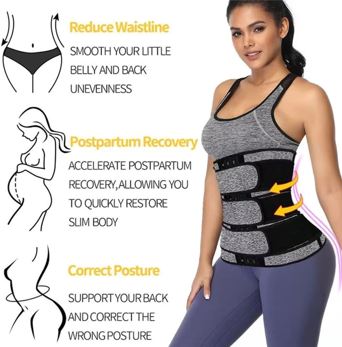 Taille Trainer voor Vrouwen Taille Cincher Buik Controle Verstelbare Body Shaper Gewichtsverlies