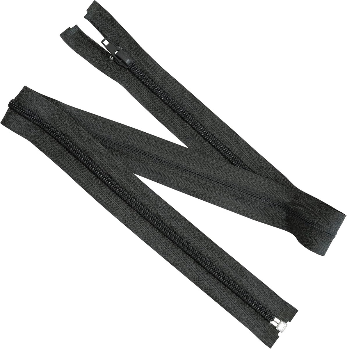 - Set van 7 spiraalritsen nr. 5, 70 cm, deelbaar, grijsgroen, met decoratieve trekker voor kledingprojecten, naaiwerk, gepersonaliseerde kleding, textielcreaties