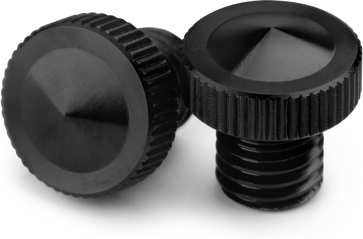 1 paar universele aluminium doppen voor spiegelgaten motorfiets, motorfiets spiegelafdekking, stekker (8 mm: 1 x clockwise 1 x antilockwise)