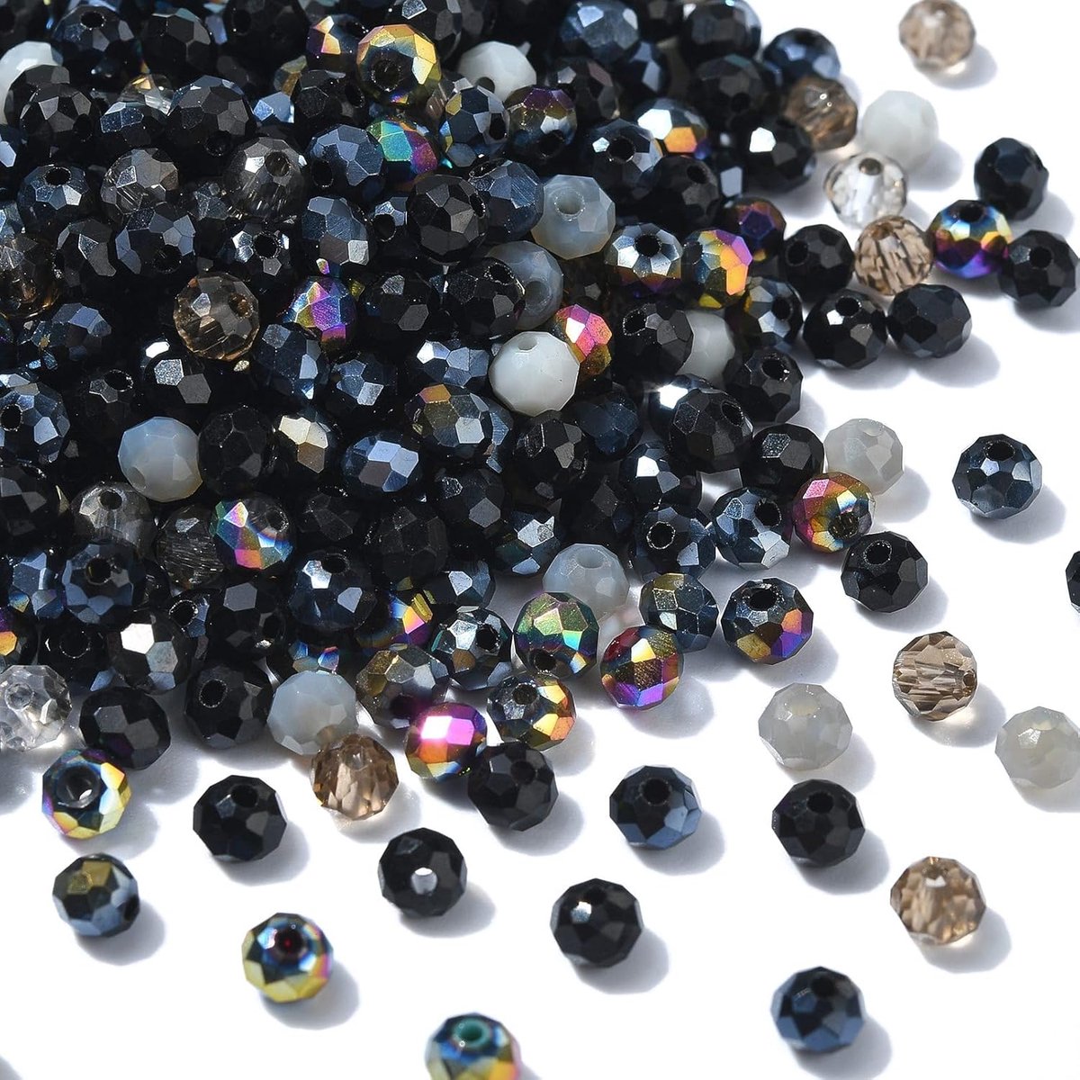Kralen, kristallen facetgeslepen rondelle-kralen, losse afstandskralen, bulk voor doe-het-zelf sleutelhanger armband, ketting, lanyard sieraden maken