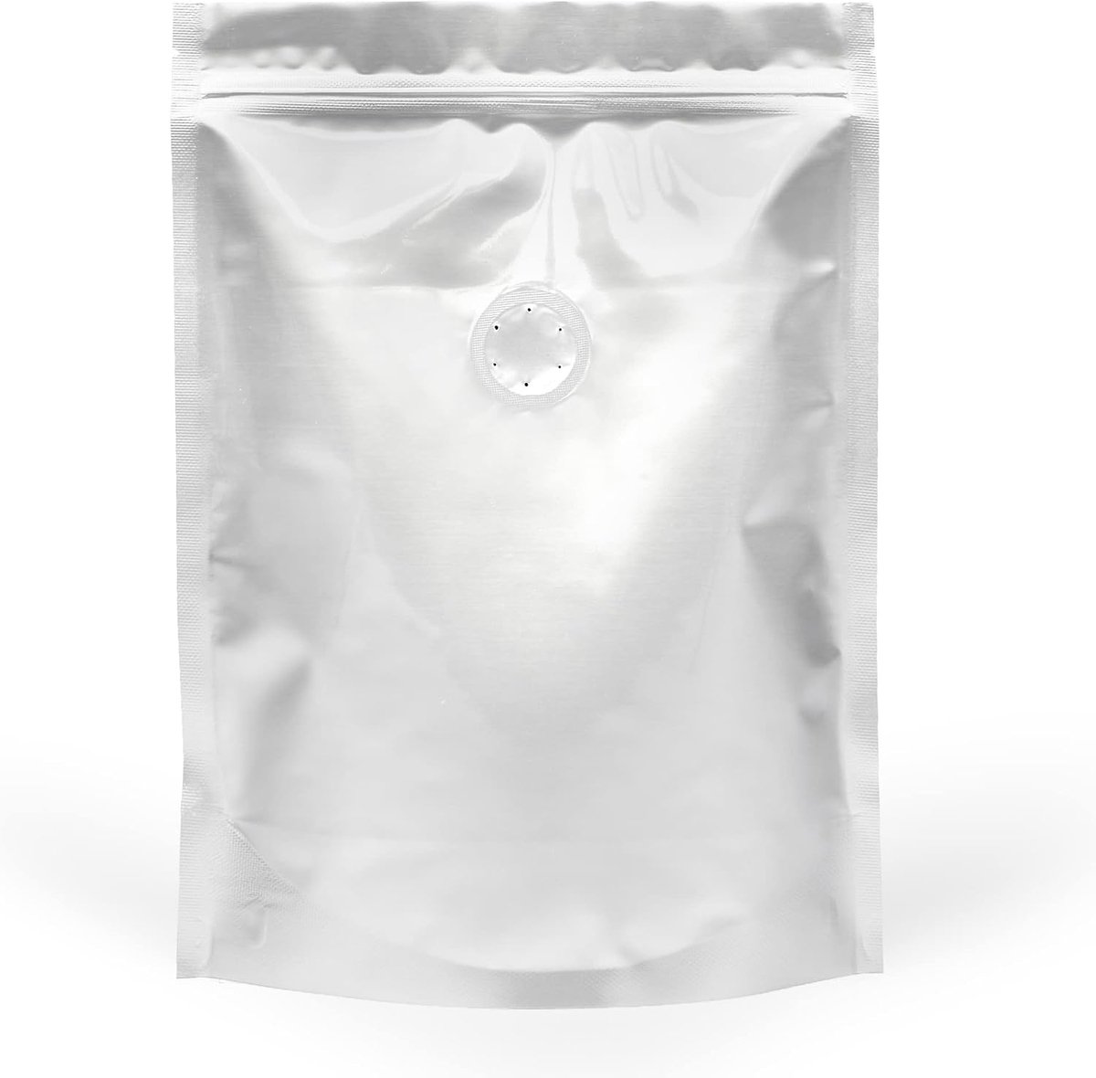 50 koffiebonen opstaan zakje met eenrichtingsontgassingsklep en ritssluitingsslot | 260x350x50mm (1150g koffiebonen), aluminium (vensterloos)