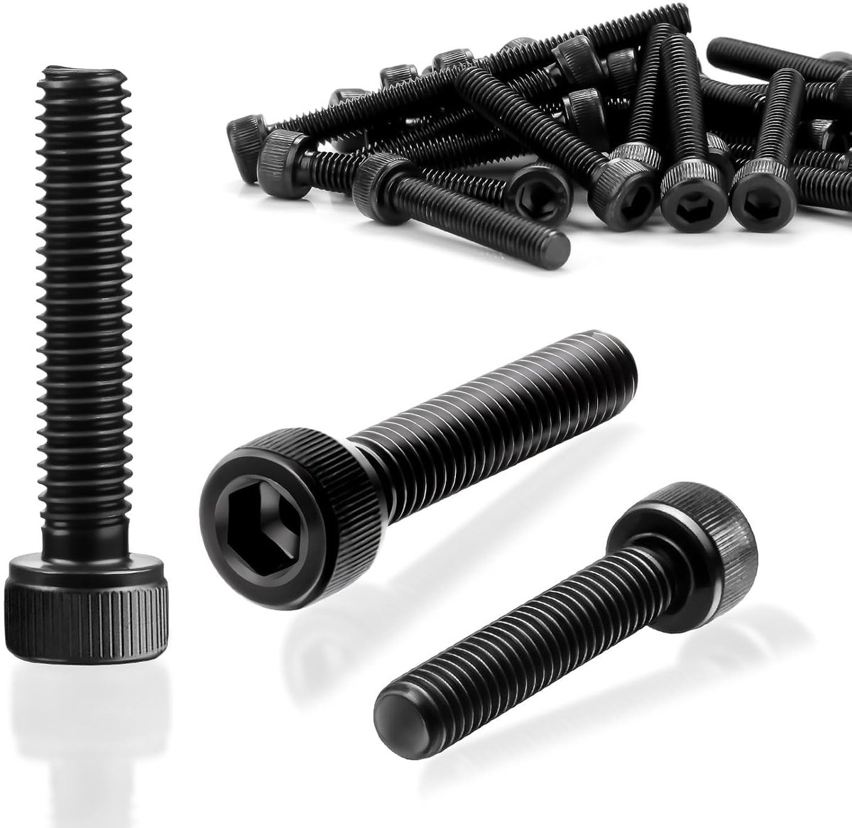 Inbusschroeven - Cilinderbouten - Bevestigen van onderdelen - Koolstofstaal - M5 x 30 mm - Zwart