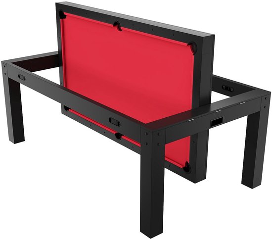 Vente-unique Transformeerbare tafel 4-in-1 - Biljart & Tafeltennis & Airhockey - Zwart - 213 x 121 x 81.2 cm - GRAYSON van Vente-unique — afbeelding 4