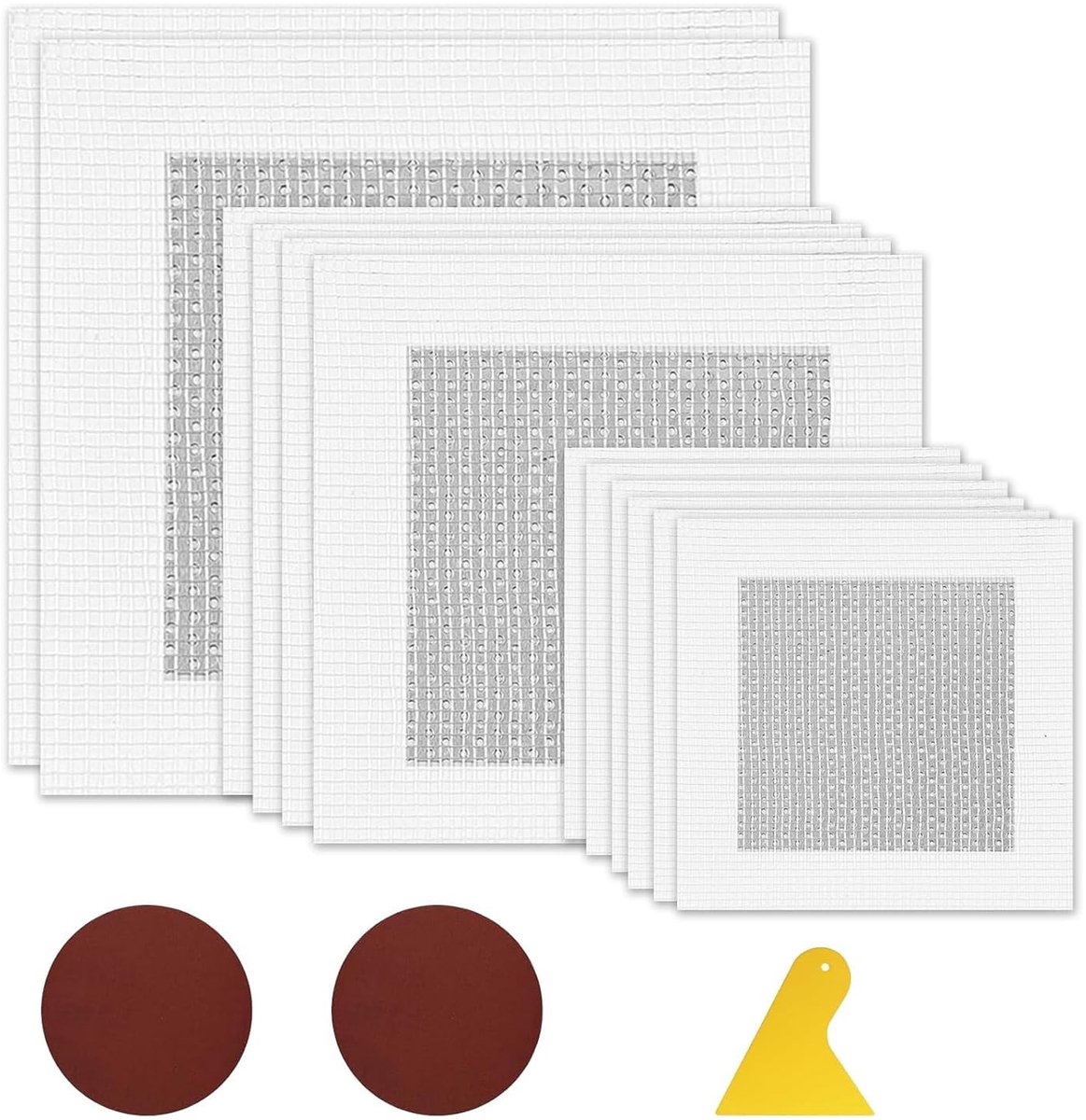 15 stuks wandreparatiepatches, zelfklevend, gaten opvullen muur, zelfklevende wandreparatiepatch aluminium, 6/10/15 cm, gipsplaten gat, muurreparatiepatches voor gaten, holle stopcontacten, plafonds