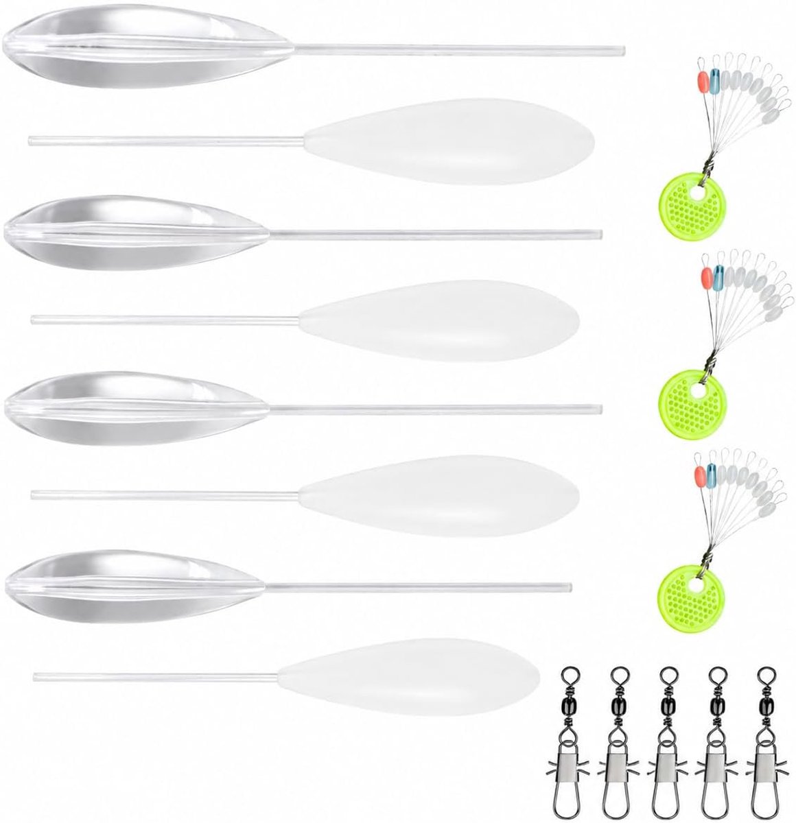 16-delige vishengelset, 8 g-20 g, drijvend x 4 / duikers x 4 / stop float vissen x 3 / verbindingsring x 5 x forel met roofvorel, snelle prospectie, wateroppervlak, gevarieerd aas