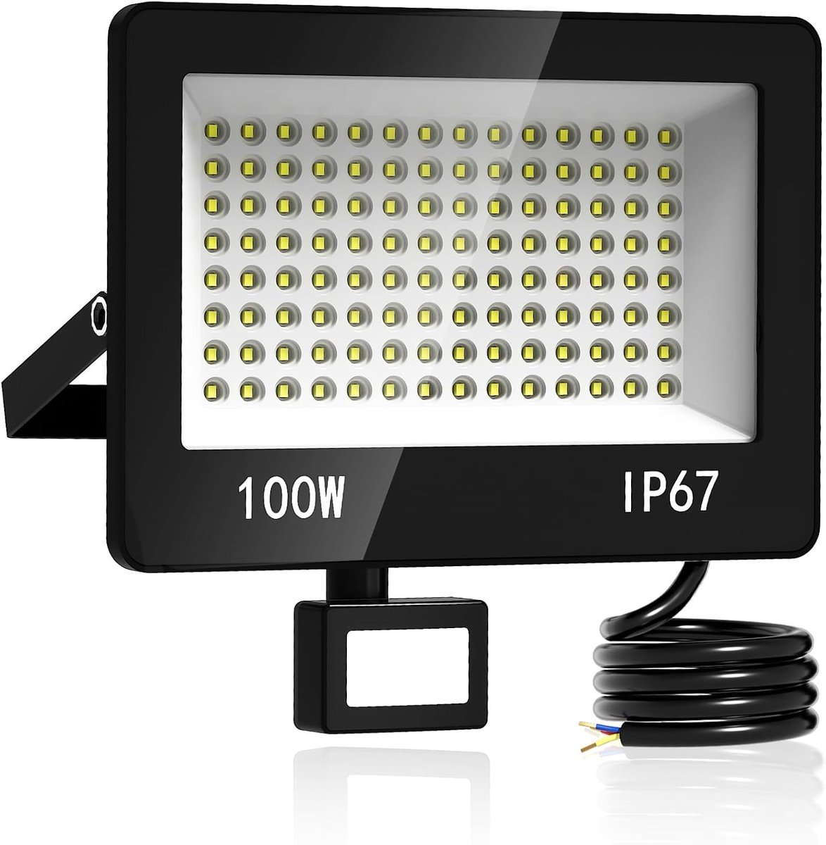 Led-buitenspot met Bewegingssensor - Koud Wit - 100 W - Waterdichte Lamp met 10.000 Lumen - Voor Garage en Tuin