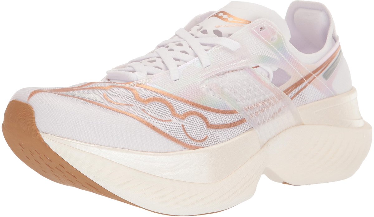 Saucony Endorphin Elite - Hardloopschoenen - Wit/Goud - EUR 42.5 / US 9