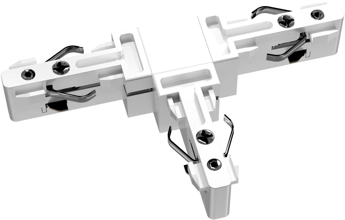 Micro Line T-connector voor het Micro Line railverlichtingssysteem, wit aluminium, IP20, 220-240V, dimbaar