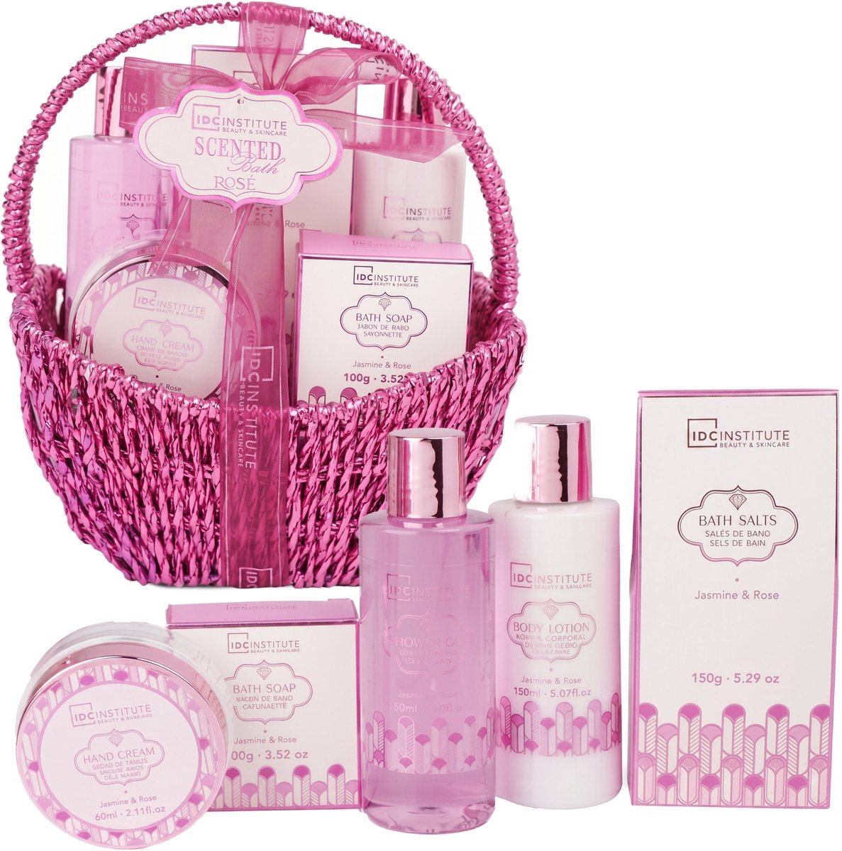 IDC Institute ROSE Douche- en bodyverzorgingsset – ROSE bad- en lichaamsverzorgingsset – verzorging voor lichaam en huid
