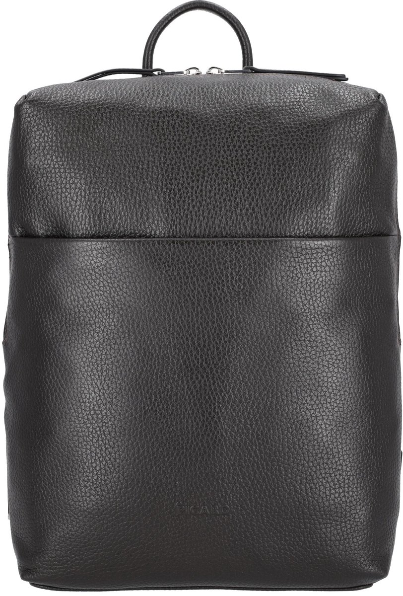 PICARD Leren vrijetijdsrugzak rugzak met laptopvak Pure Backpack Cafe donkerbruin