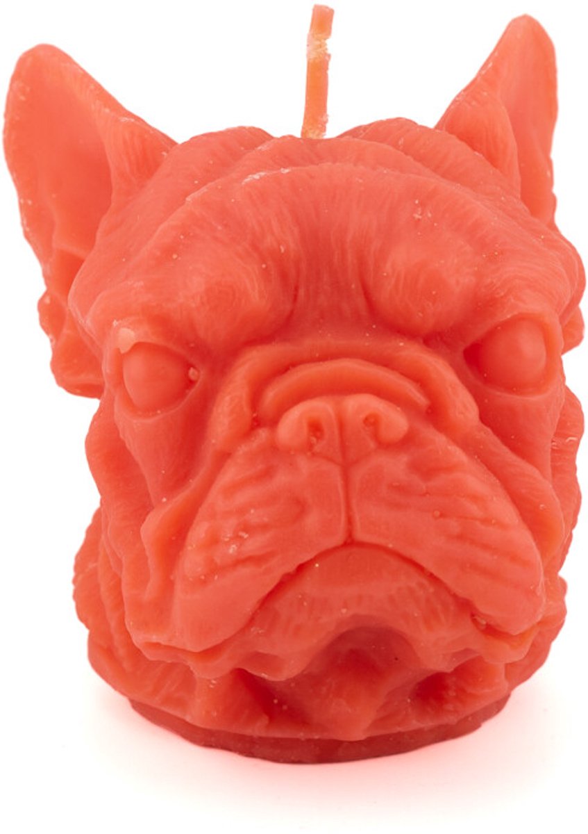 Kaars bulldog oranje