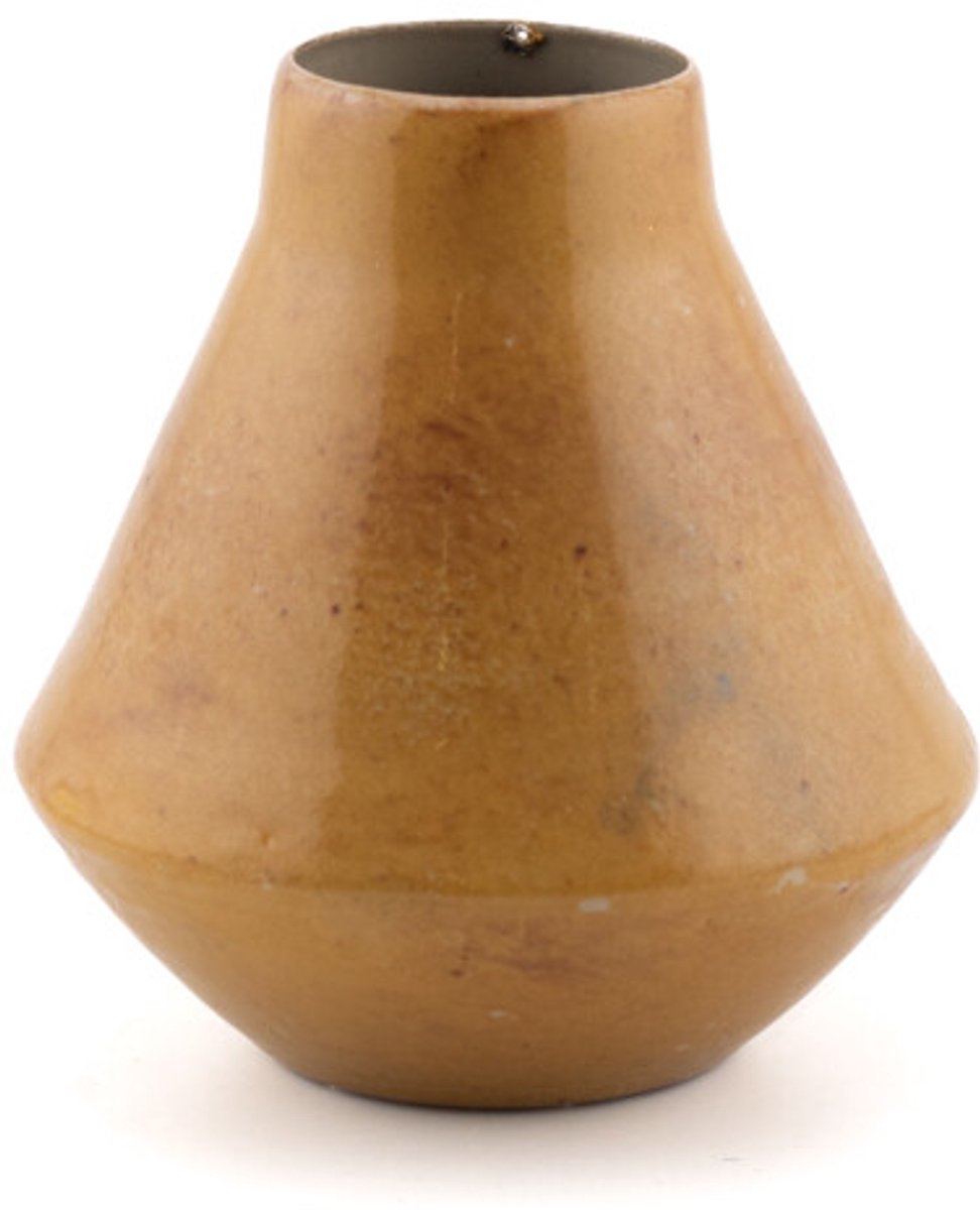 Metalen vaasje mustard