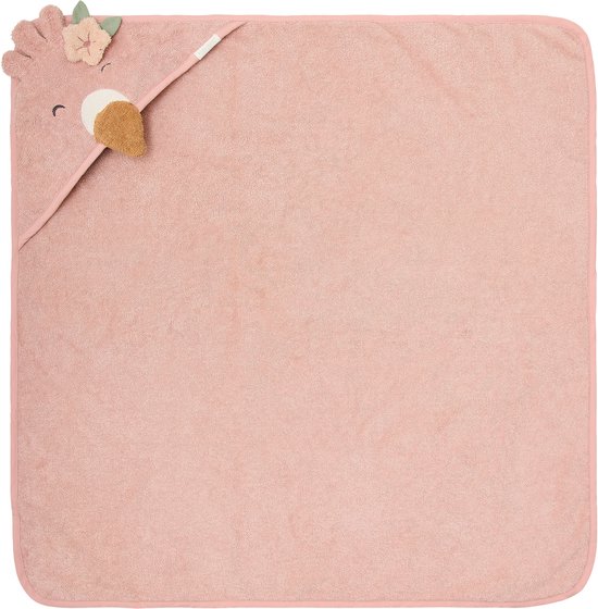 Little Dutch Badcape Flamingo - 75x75 cm - Roze van Little Dutch — afbeelding 4