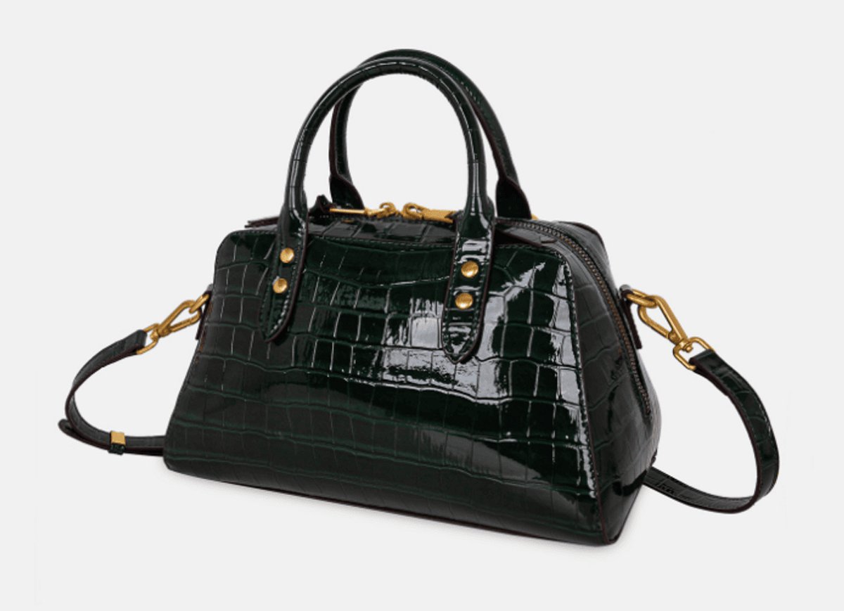 Laurent David Dames Handbag Rita Dark Green | Groen | Maat: One Size