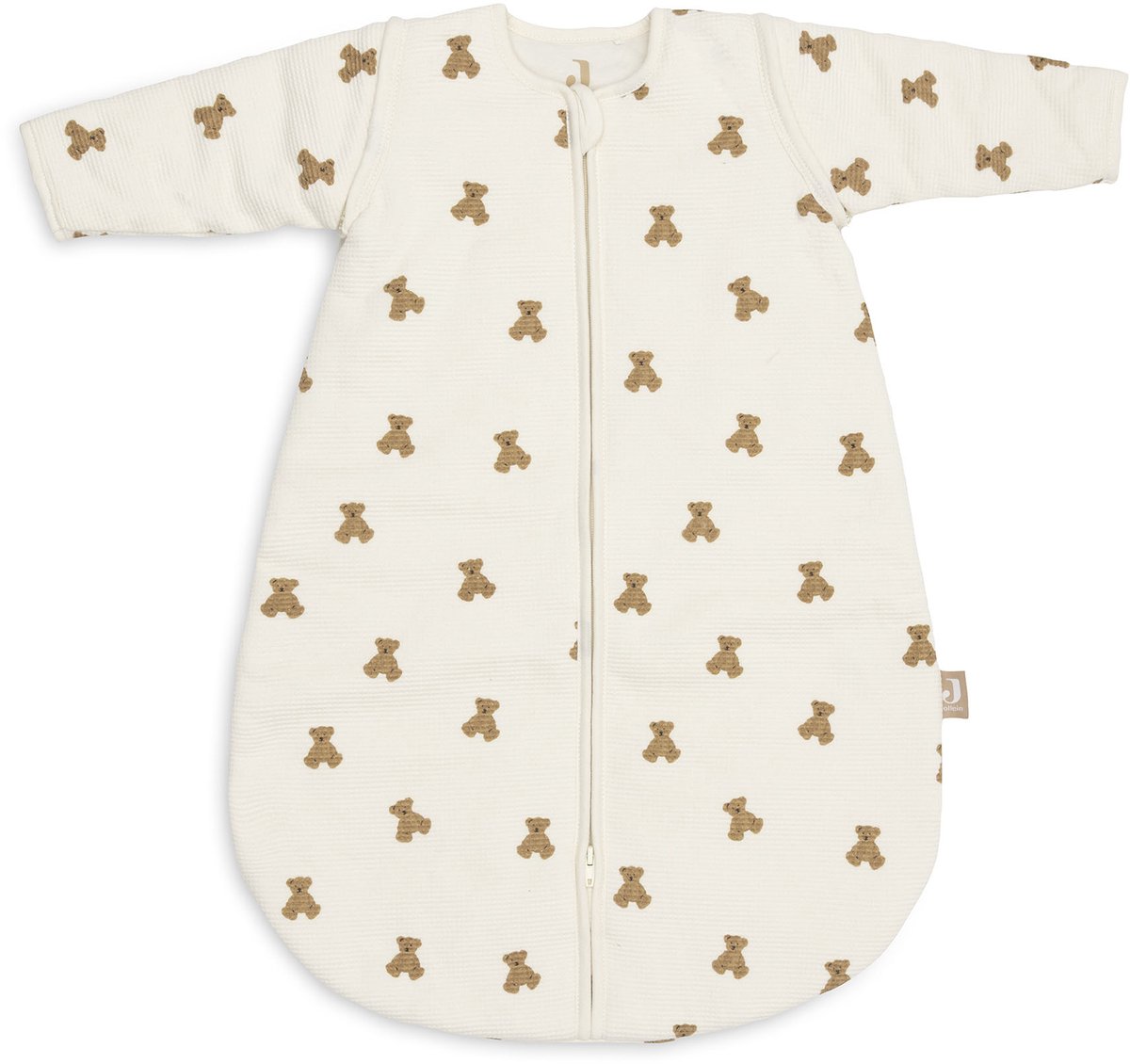 Jollein Slaapzak met afr. mouw Rond 60cm Mini Teddy Bear L.Waffle