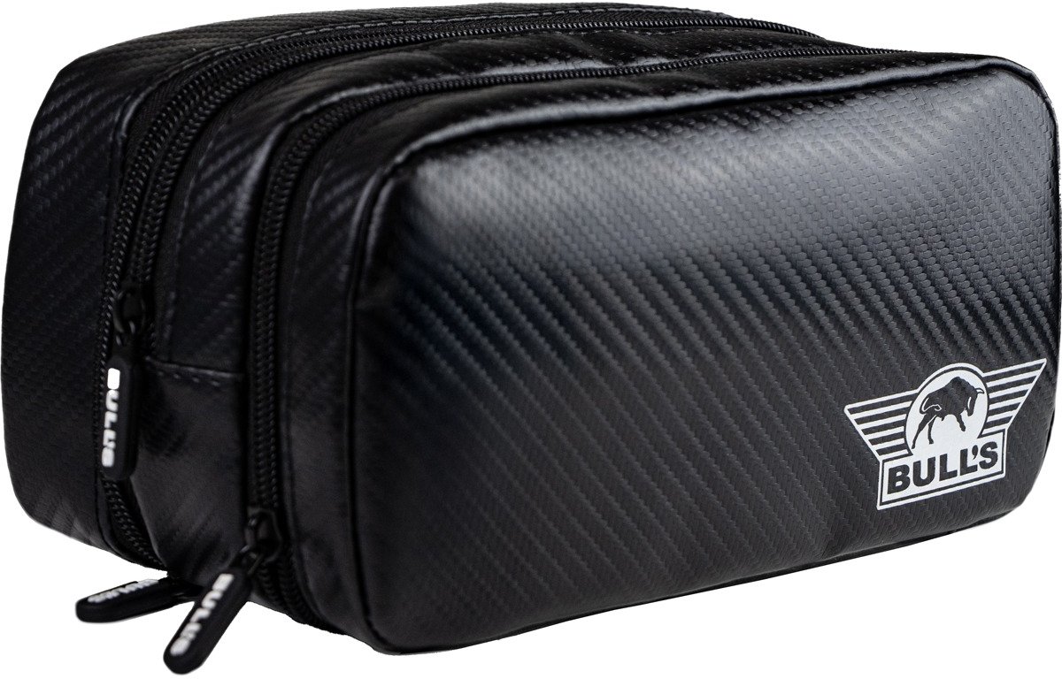 Bull's Carbon Wallet - Dart Etui voor 6 Dartpijlen - Opbergcase voor Moulded Flights en Dart Accessoires - Zwart