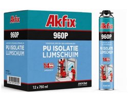 Akfix 960P PU Lijmschuim voor Isolatieplaten - 750 ml - Doos 12 Stuks
