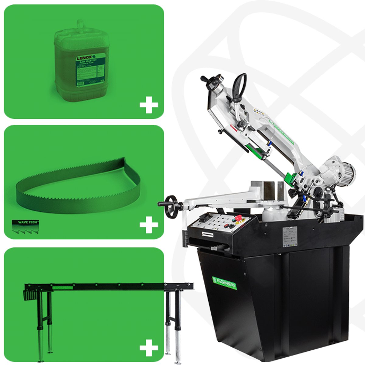 Eggenberg EBS2480 Bandzaagmachine Metaal Limited Black Edition - 225mm 400V + 3 GRATIS Lintzagen