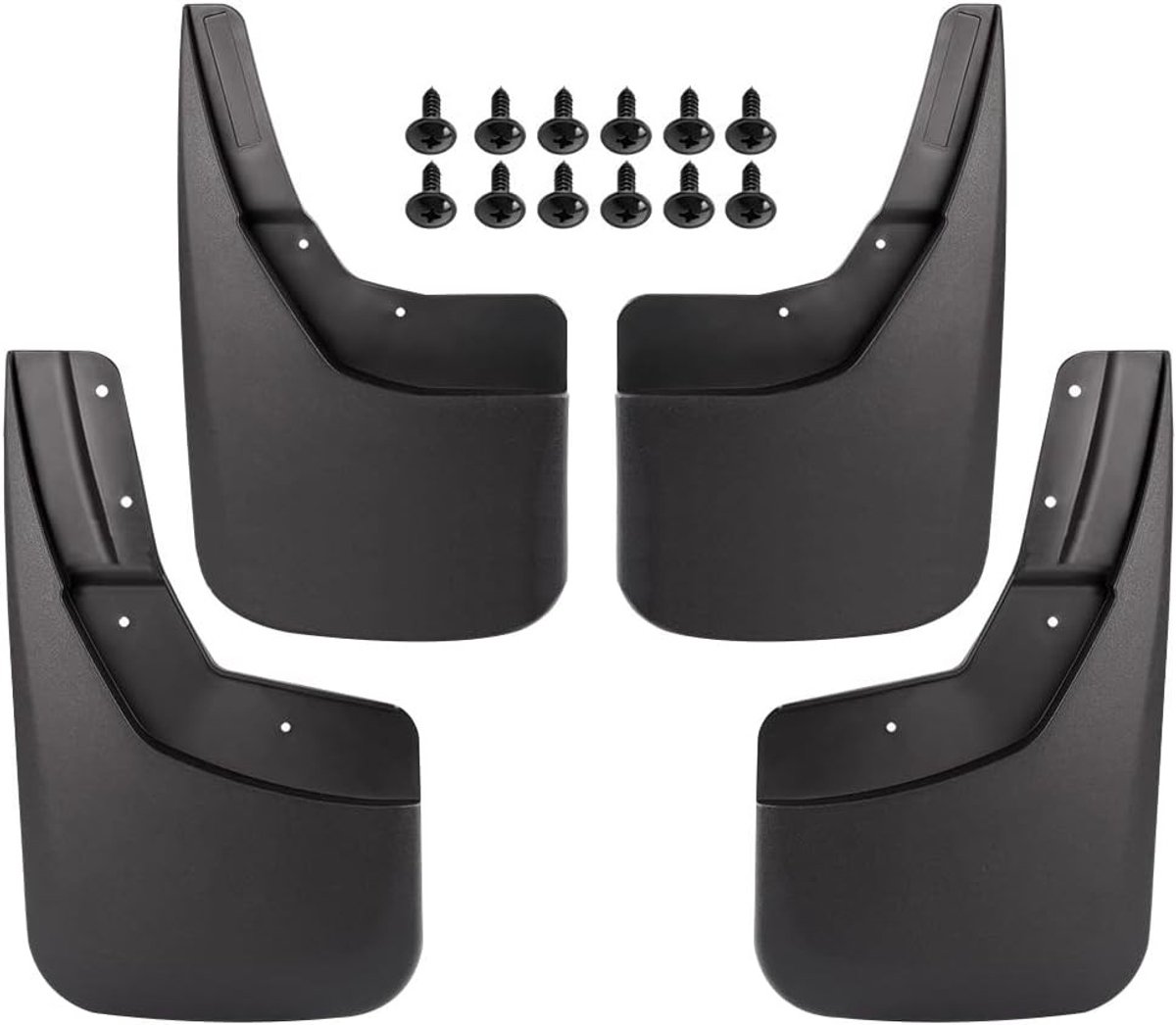 4 Mud Flaps voor C-Hevy S-ilverado 1500, 2500HD en 3500 HD - Zwarte Spatborden voor Auto's, Bescherming tegen Modder en Vuil