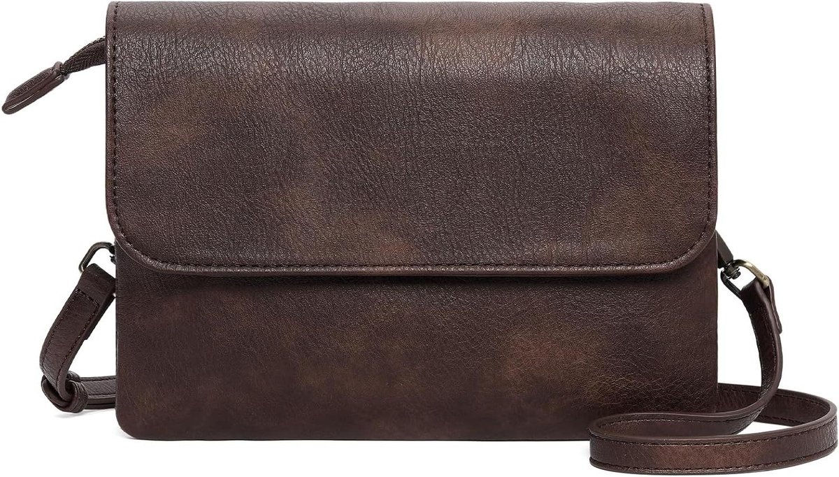 Schoudertas Dames - Crossbody tas - Dagelijks gebruik - Veel opbergvakken - 20 x 17 cm - Zwart