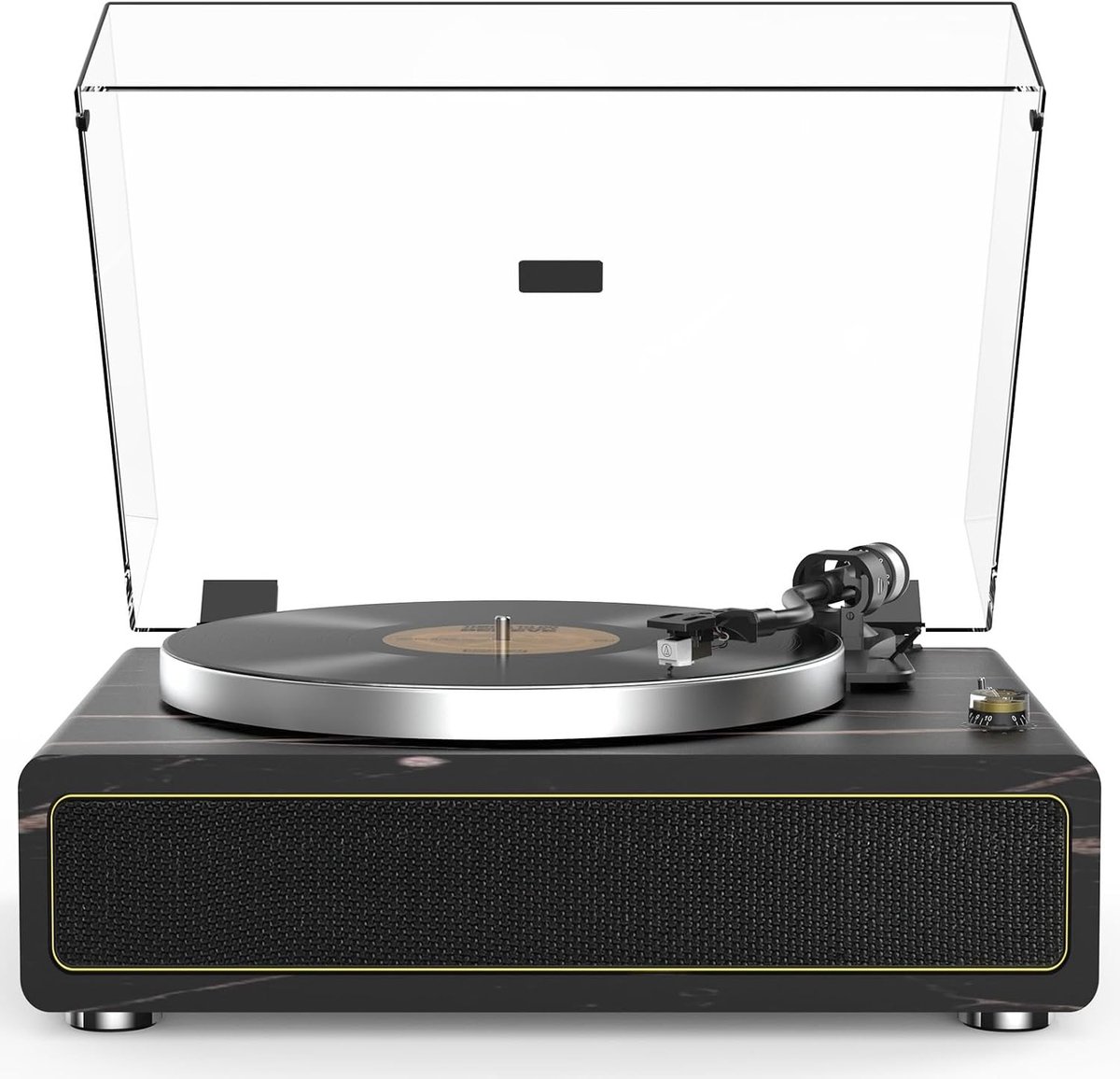 Platenspeler - Zwart - Alles-in-één met Ingebouwde Luidsprekers en Bluetooth - Voor Muziekliefhebbers