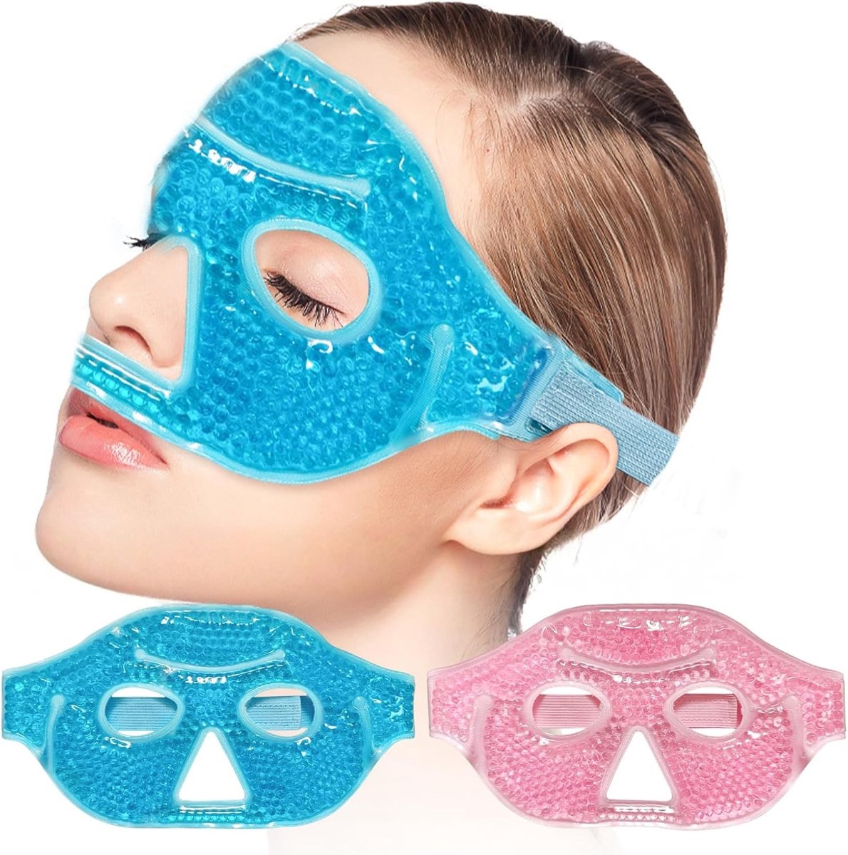 Herbruikbare PVC-gel oogmaskers voor koude en warme therapie, ideaal voor slaap, migraine, stress en het verminderen van gezwollen ogen en donkere kringen, ontspannend en kalmerend effect