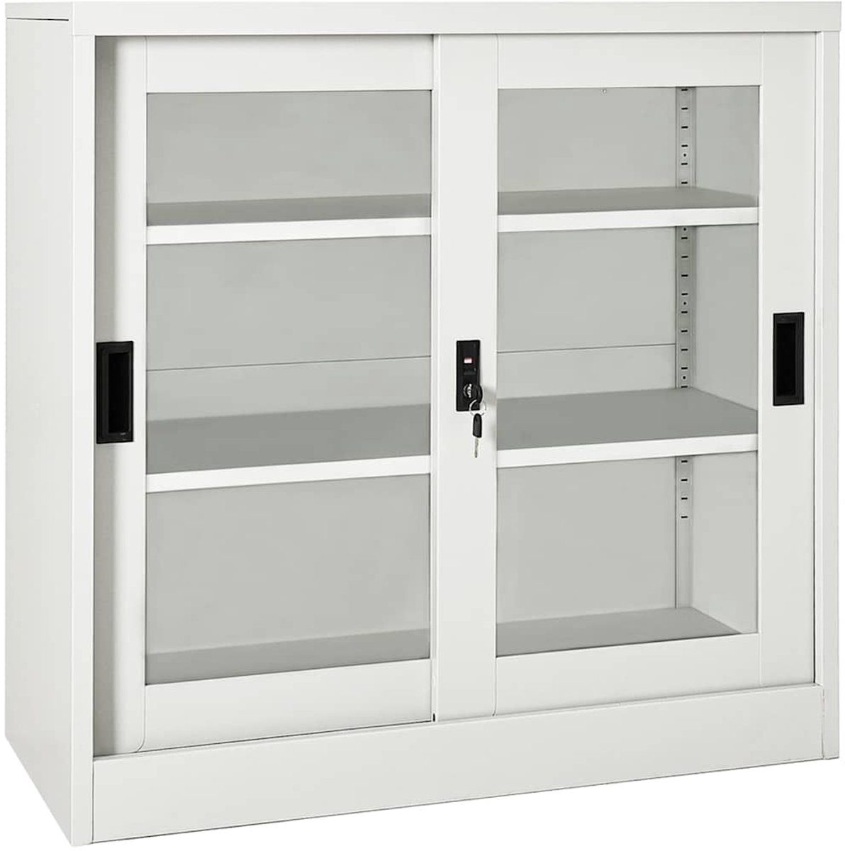 vidaXL Roldeurkast - 90x40x90 - cm - staal - lichtgrijs