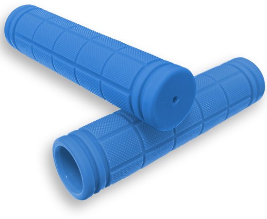Fietsgrips ergonomisch van zacht rubber 120mm blauw — afbeelding 2