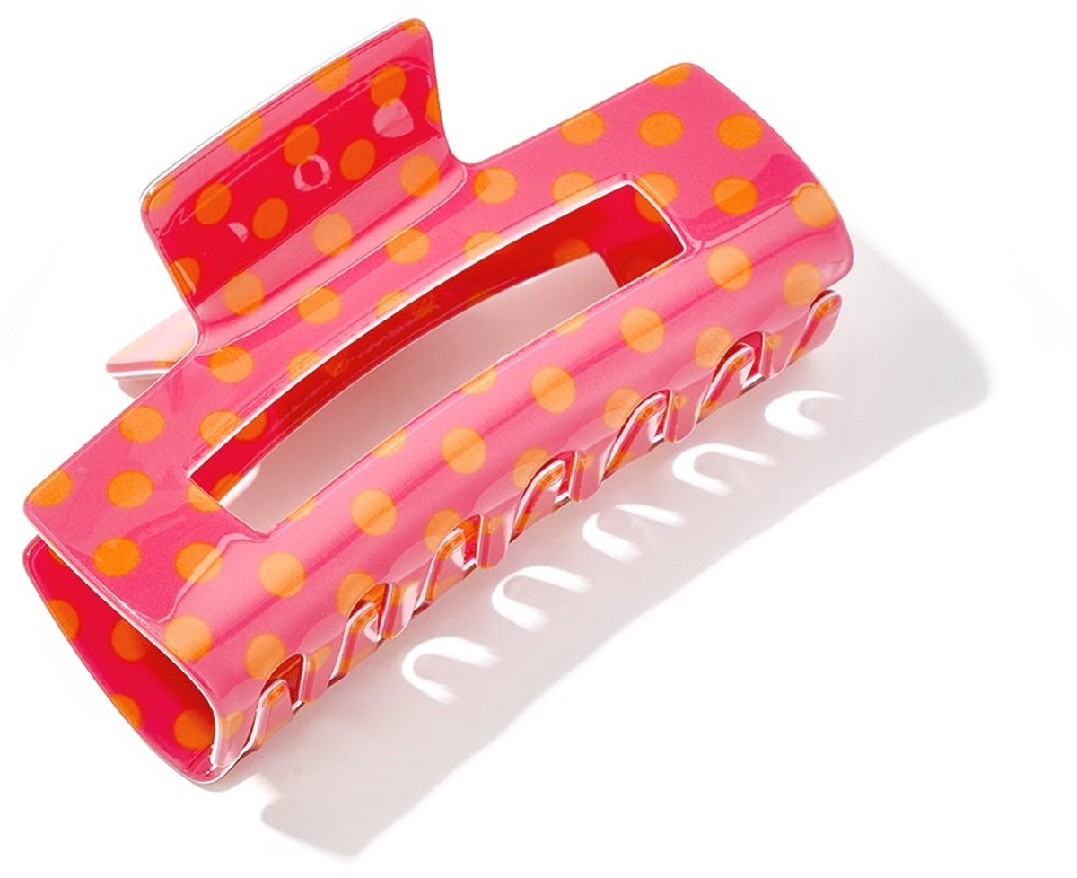 Haarclips met stippen, dagelijkse pvc-accessoires - Oranje