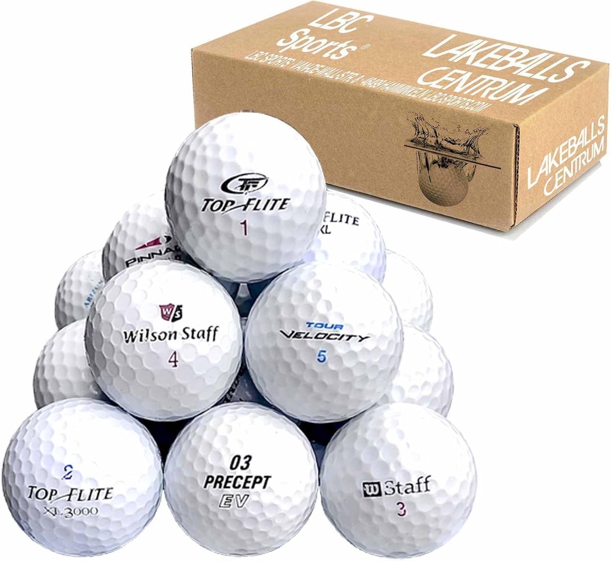 Golfballen Mix - Gemengd - AAA/AA Kwaliteit - Hergebruikte Golfballen in Netzakje - Voor Golfspelers