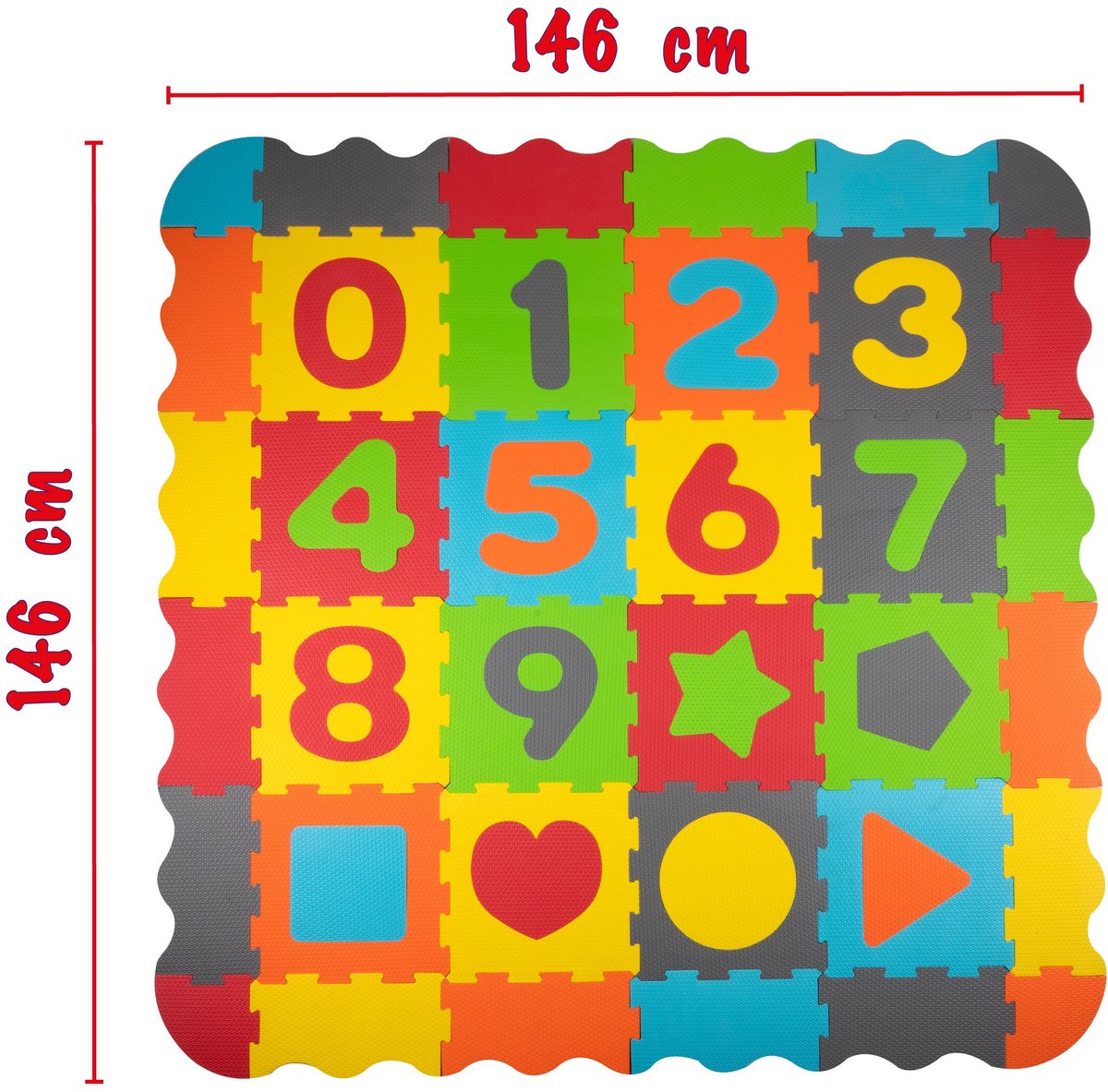 Let's Play Speelmat Baby Foam - 3-in-1 - Puzzelmat en Ballenbak - Speelkleed - 36-Delig – foto 6