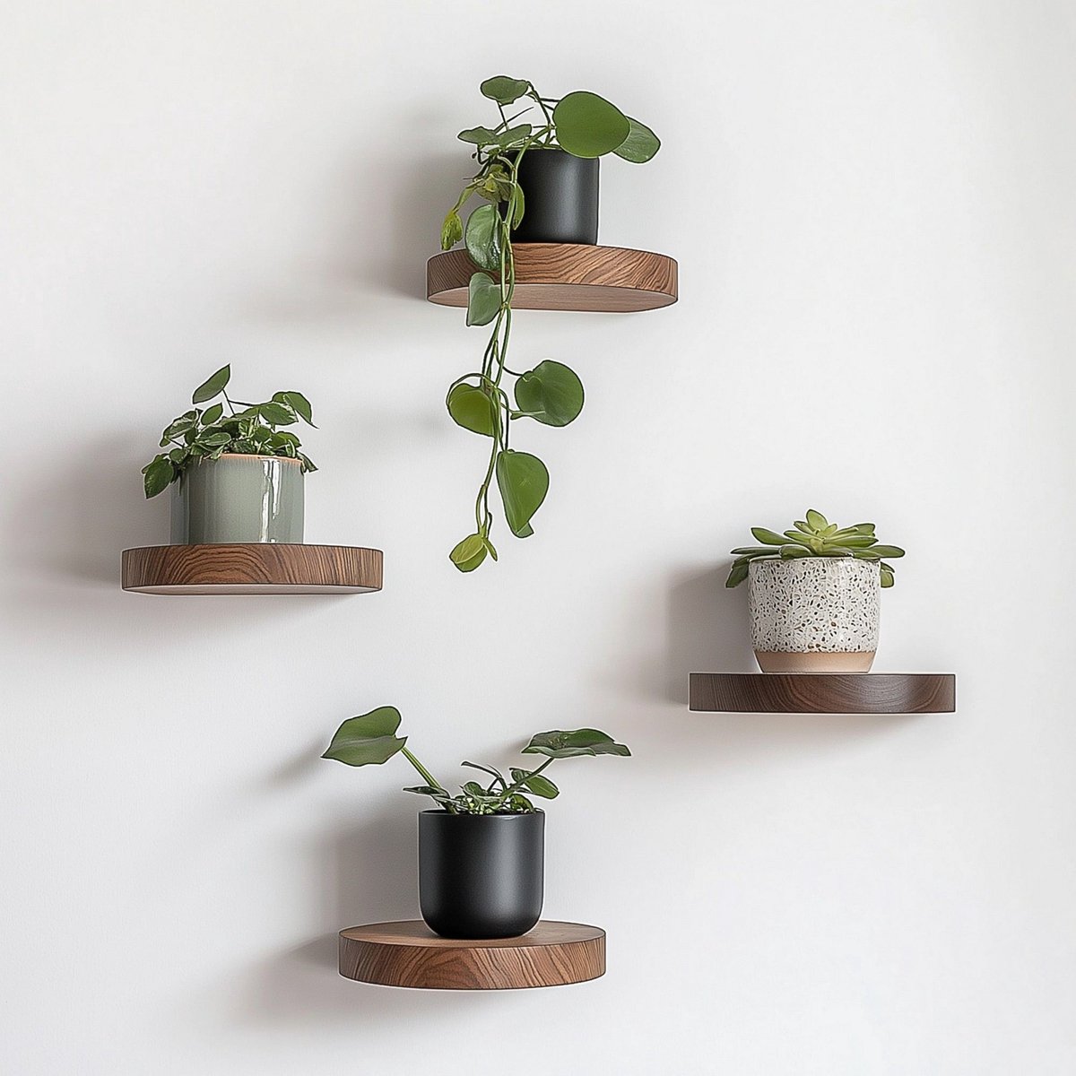 Asir - Wandplank - Houtkleur - 12 x 12 x 1,9 cm