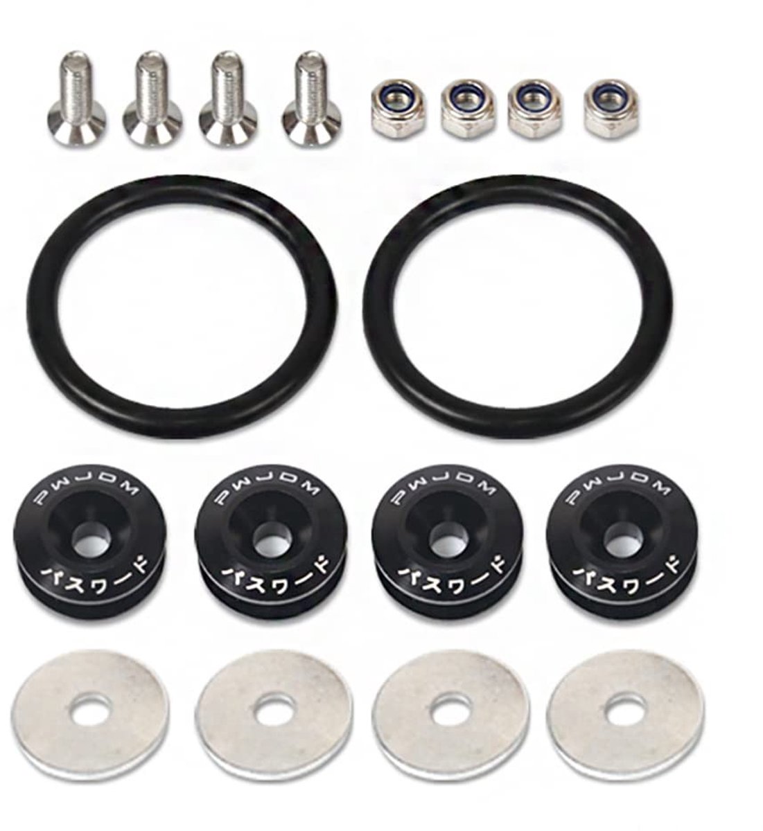 Dailygoods - 8 Pack Quick Release Bevestigingsmiddelen van Aluminium