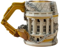 Decoratieve Mok - Graafmachine Beker - Thee en Koffie - Uniek 3D Ontwerp - 300ml Capaciteit - Meerkleurig