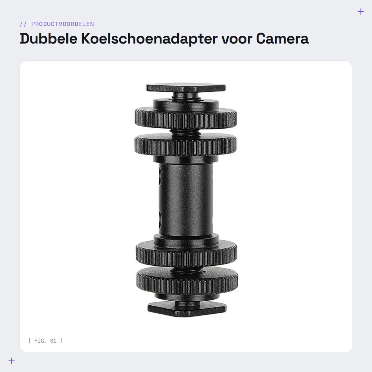 Dailygoods - Dubbele Koelschoenadapter voor Camera Accessoires