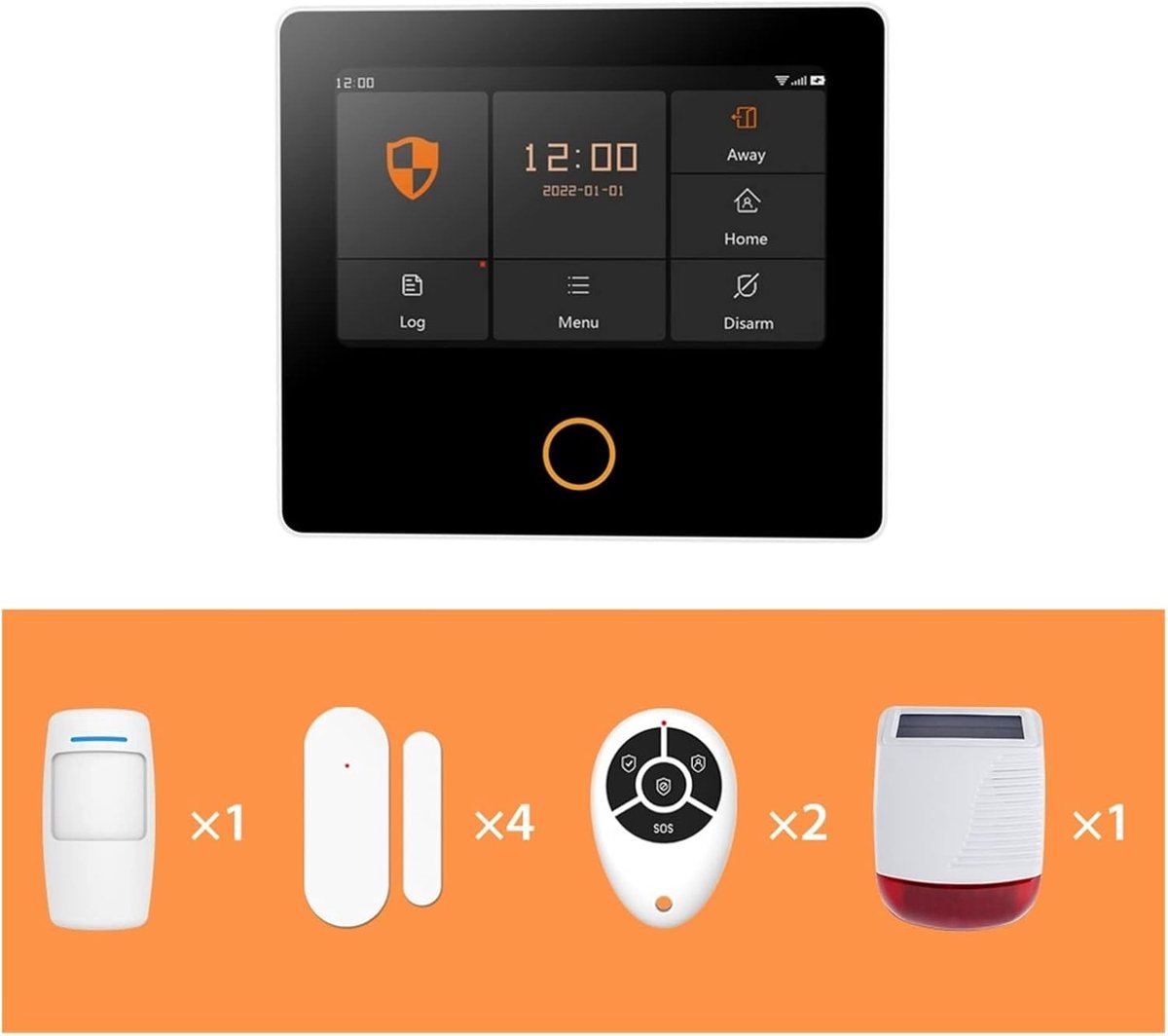 Huisbeveiligingssysteem - Draadloze beveiliging - Huis bewaken - 43 inch touchscreen - 115dB sirene - Set-R 9Kit