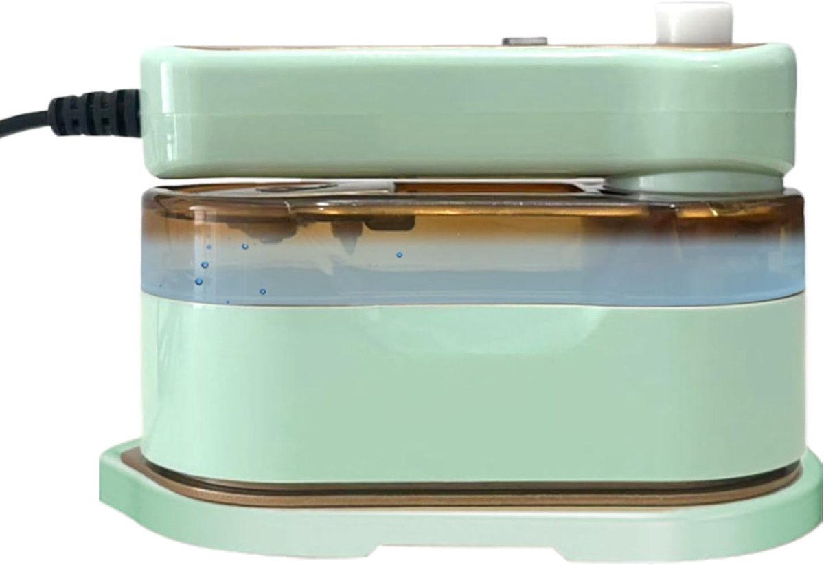 Handstomer Kleding - Stoomstrijkijzer Draagbaar - Snel Kreukels Verwijderen - 180° Draaibare Handgreep - 150 ml Tank - Groen
