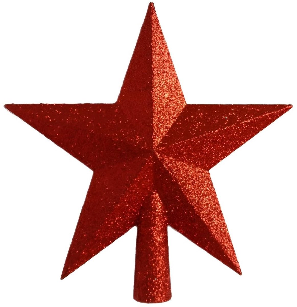 Allecto - Kerstboomtopper Stervormig - Glitter decoratie voor de feestdagen - 20 cm hoogte - Prachtige afwerking - Perfect voor kerstversiering -