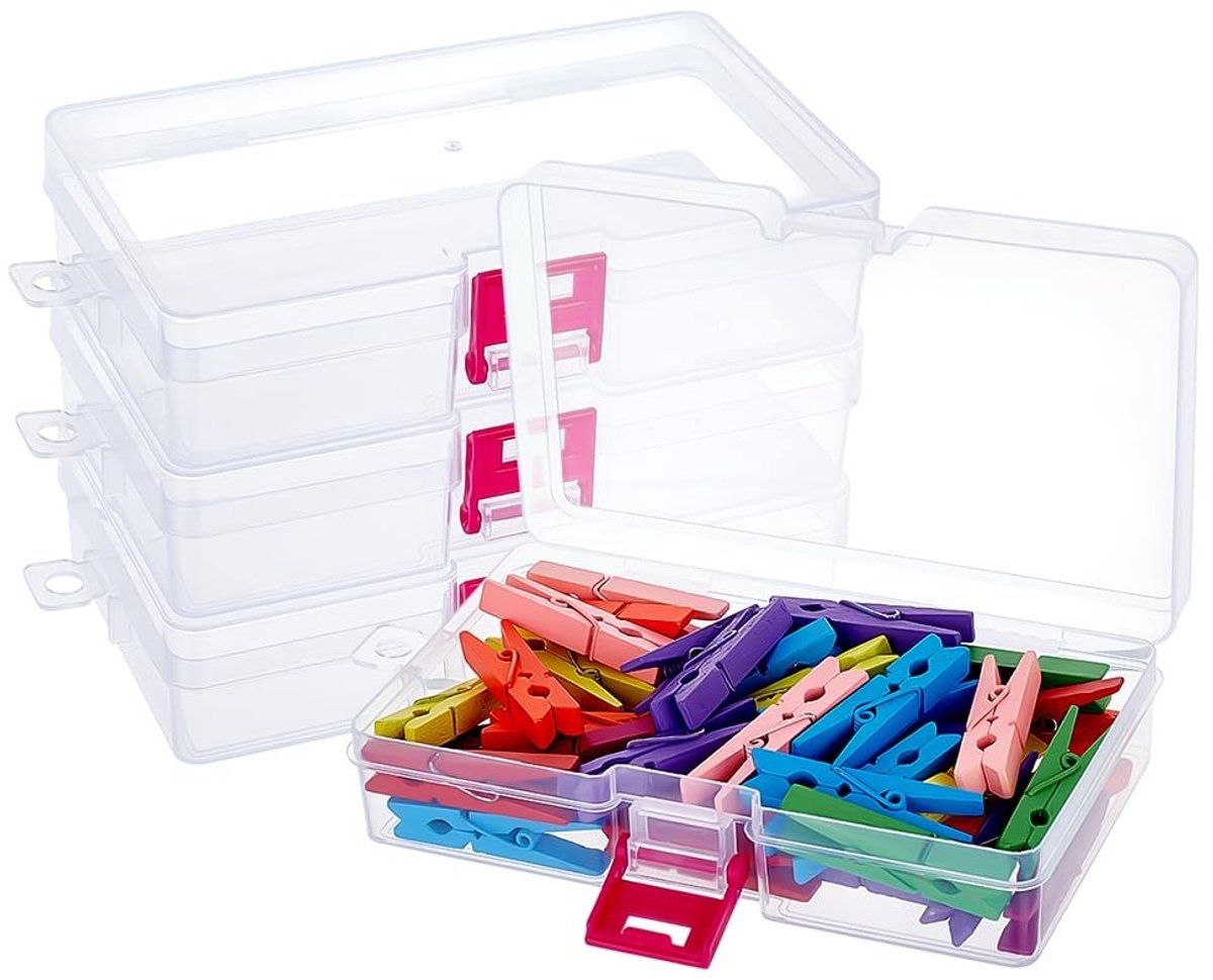24 Transparante Rechthoekige Plastic Containers