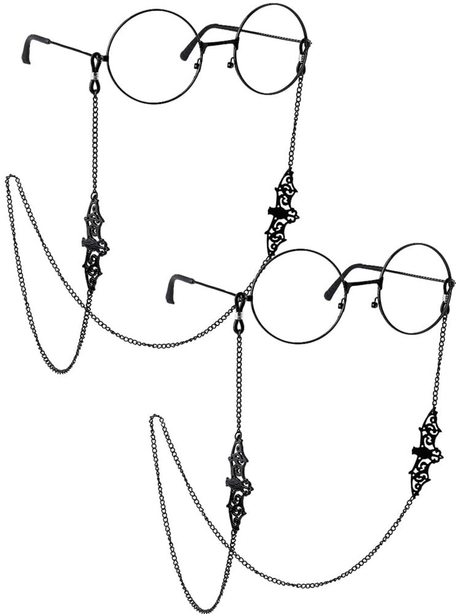 Dailygoods- Brilketting Lichtgewicht - Brillenkoord - Brillenketting - Zwarte Vleermuis - Antislip Houder - Voor Mannen/Vrouwen