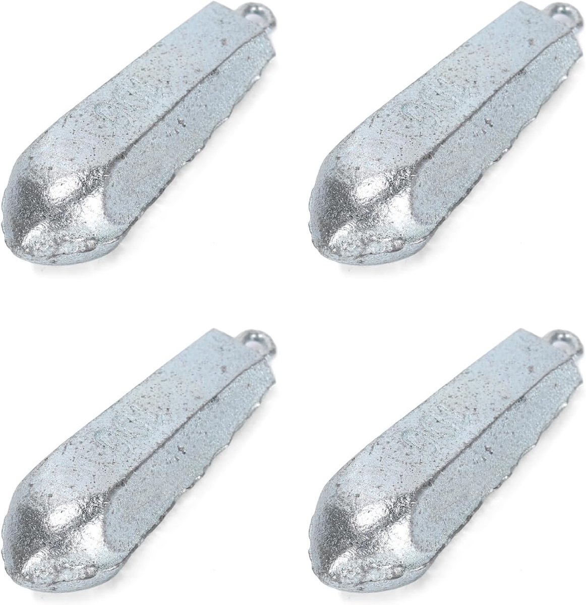 Visserij Loodjes - Druppel Zinkers - Bodemvisserij Zoutwater - Anti-haak Ontwerp - 4 x 100g - Zilver