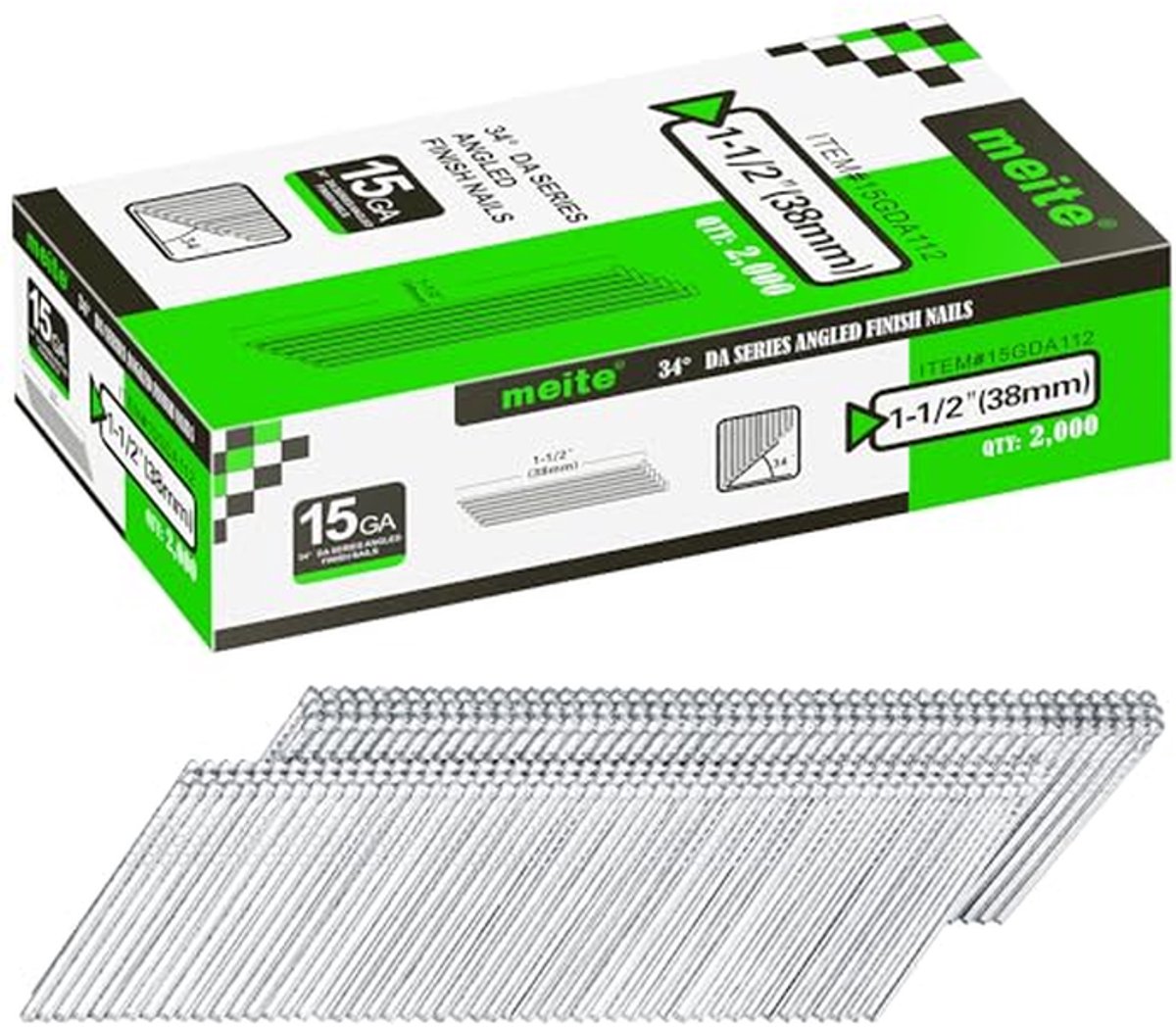 Schuine Afwerking Nagels - Afwerkingsnagels - Meubels Maken - Verzinkt Oppervlak - 2000 Stuks - Zilverkleurig