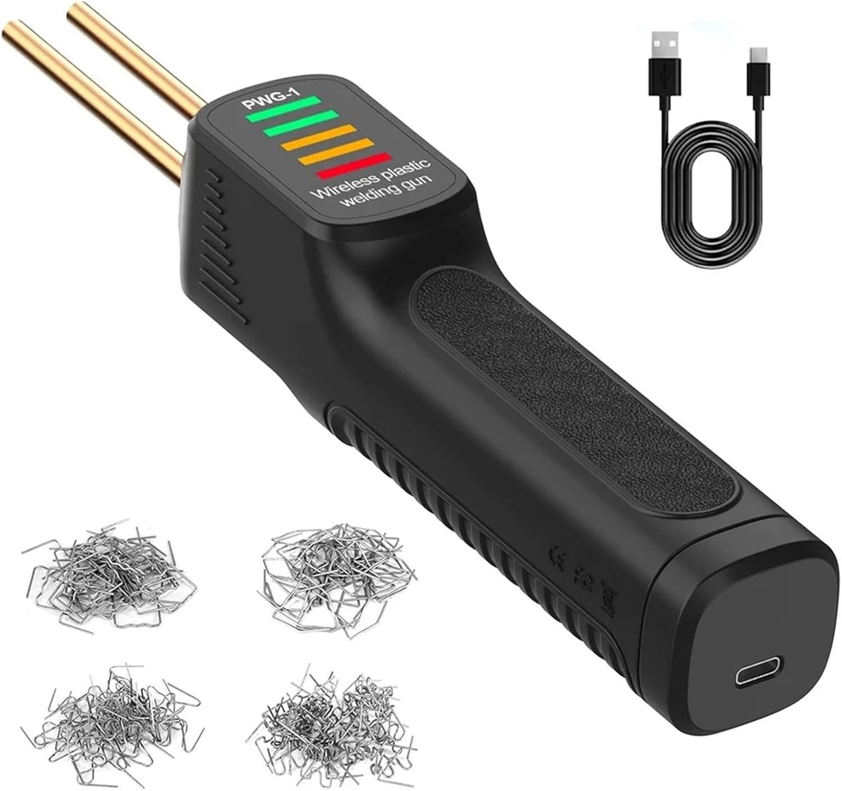 Kunststof lasapparaat - PVC reparatiepistool - Kunststof reparaties - Snelle opwarming - 300W - Zwart
