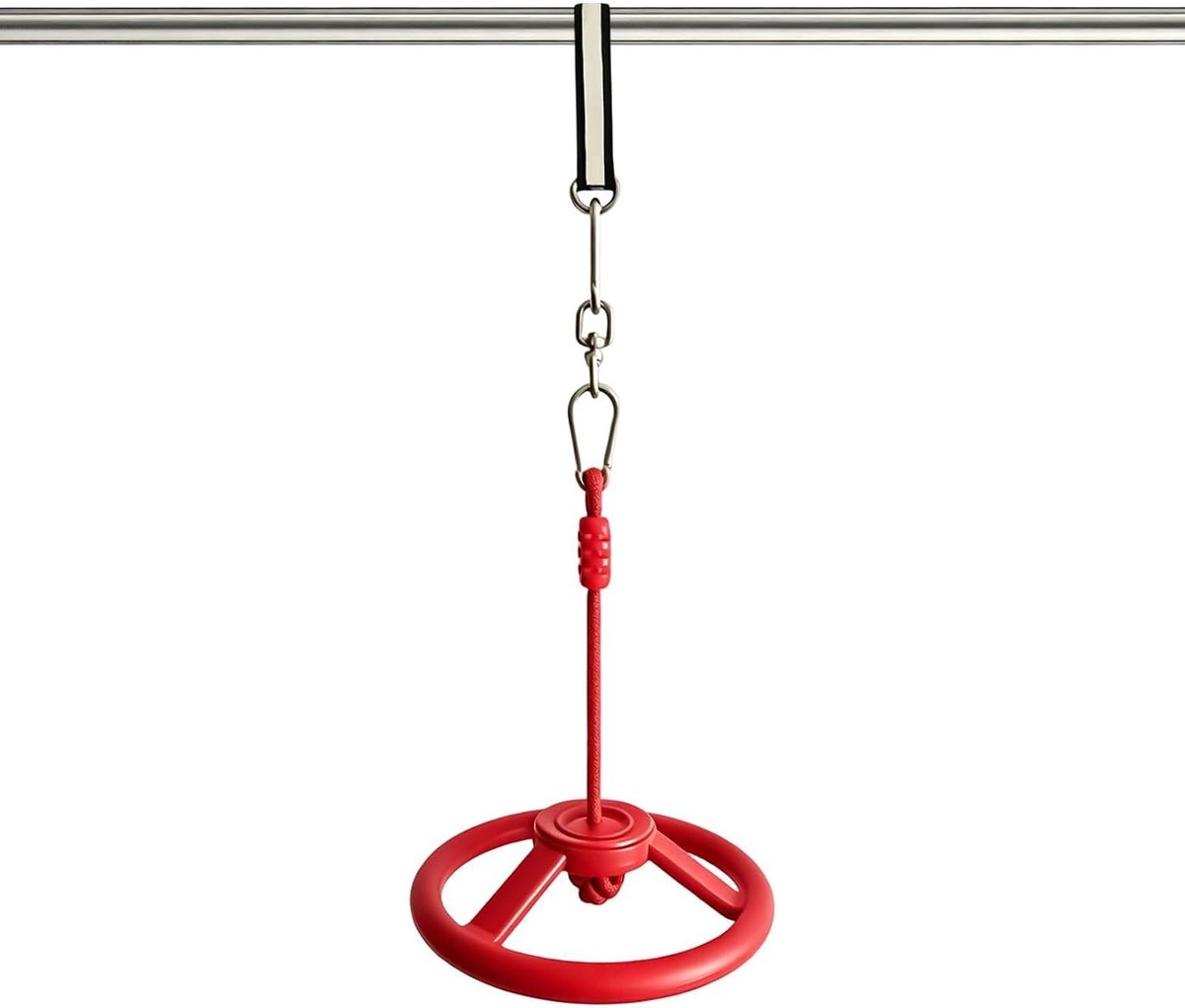 Obstakel Wiel - Trainingswiel Speeltoestel - Hindernisbaan Bouwen - 360 Graden Draaibaar - 31 x 28 x 12 cm - Rood