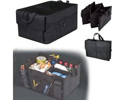 Kofferbak Organizer - Opvouwbare Tas - Auto Opbergen - Multifunctionele Verdelers - 53x39x265cm - Zwart