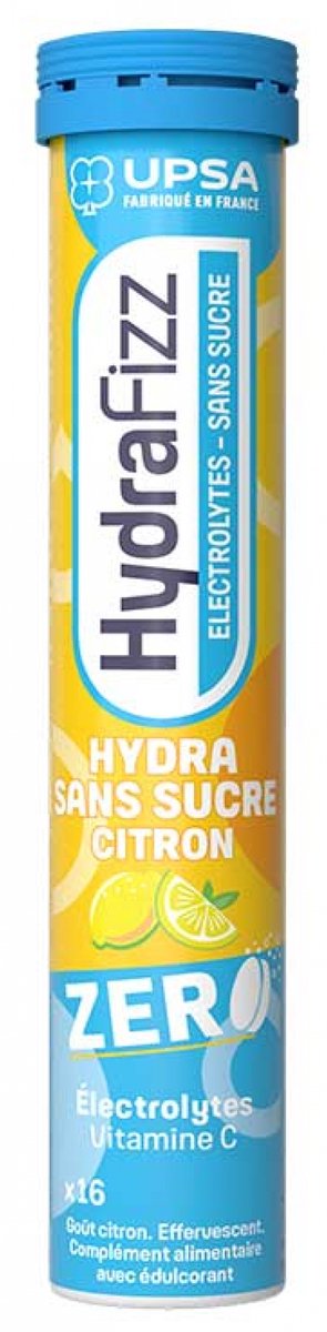 UPSA Hydrafizz Hydra Suikervrij 16 Bruistabletten (Smaak : Citroen)